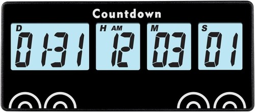 Digital 9999 days - 9999, timer