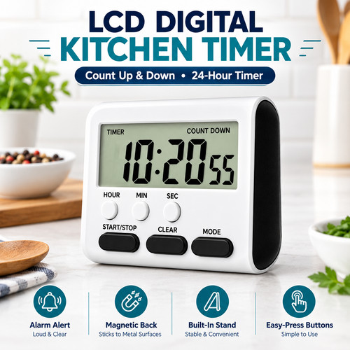 Lcd digital kitchen timer - lcd,